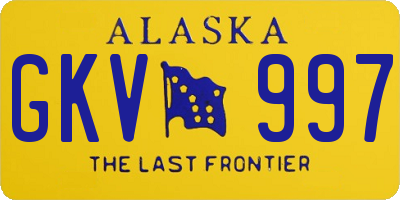 AK license plate GKV997