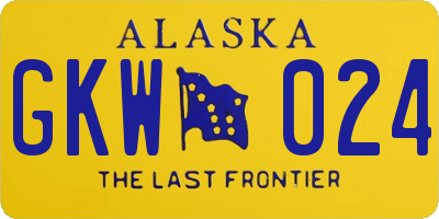 AK license plate GKW024