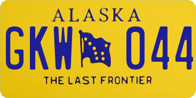 AK license plate GKW044