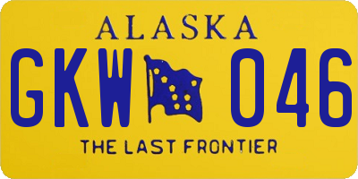 AK license plate GKW046