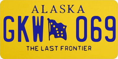 AK license plate GKW069