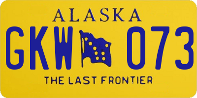 AK license plate GKW073