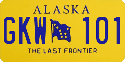 AK license plate GKW101