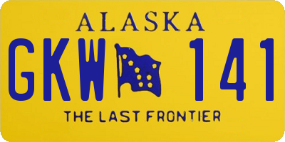 AK license plate GKW141