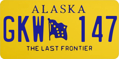 AK license plate GKW147