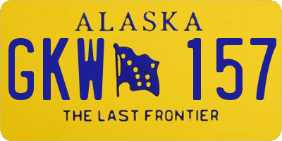 AK license plate GKW157