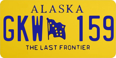 AK license plate GKW159