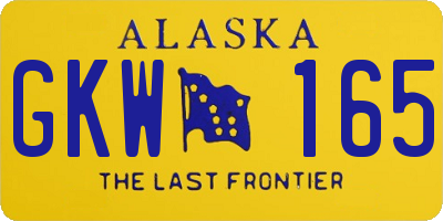 AK license plate GKW165