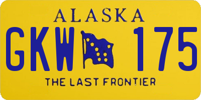 AK license plate GKW175