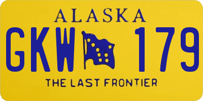 AK license plate GKW179