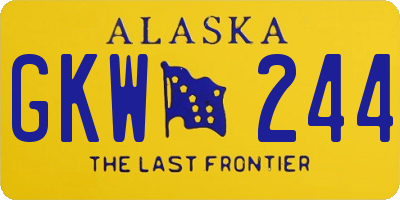 AK license plate GKW244