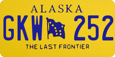AK license plate GKW252