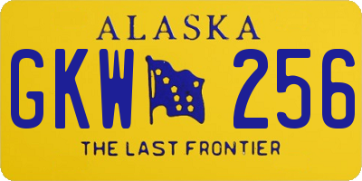 AK license plate GKW256