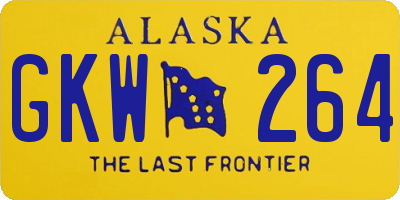 AK license plate GKW264