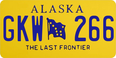 AK license plate GKW266