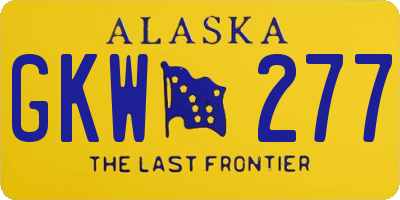 AK license plate GKW277