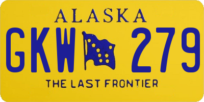 AK license plate GKW279
