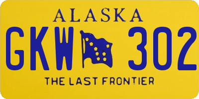 AK license plate GKW302