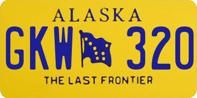 AK license plate GKW320