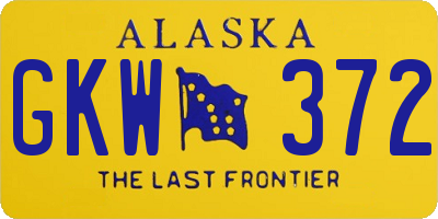 AK license plate GKW372