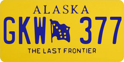 AK license plate GKW377