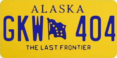 AK license plate GKW404