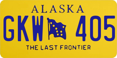 AK license plate GKW405