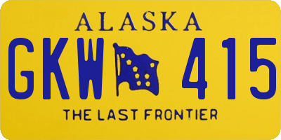 AK license plate GKW415