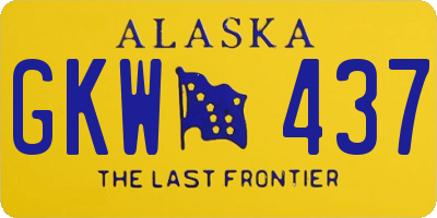 AK license plate GKW437