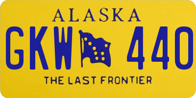 AK license plate GKW440