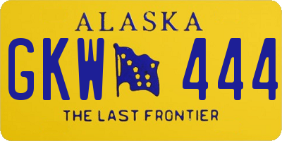 AK license plate GKW444