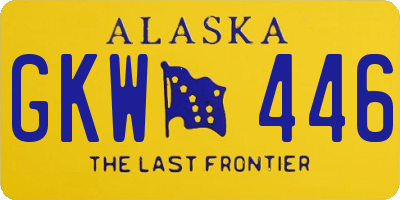 AK license plate GKW446