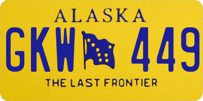 AK license plate GKW449