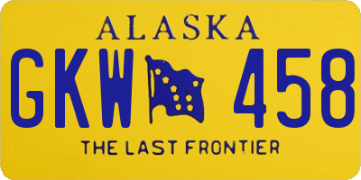 AK license plate GKW458