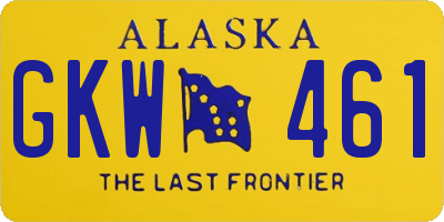 AK license plate GKW461