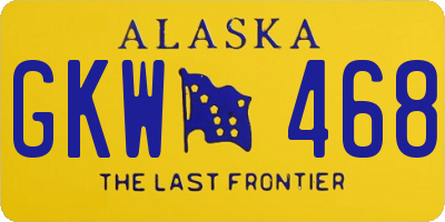 AK license plate GKW468