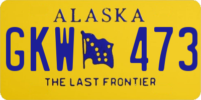 AK license plate GKW473