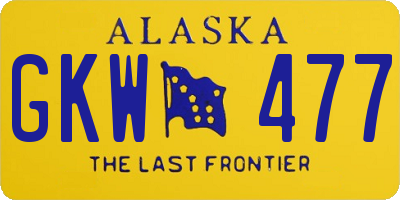 AK license plate GKW477