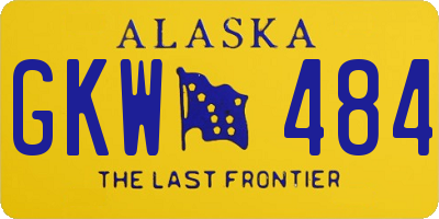 AK license plate GKW484