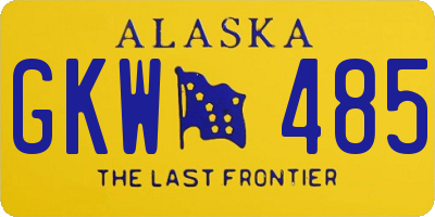 AK license plate GKW485