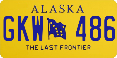 AK license plate GKW486