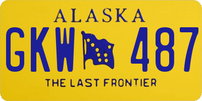 AK license plate GKW487