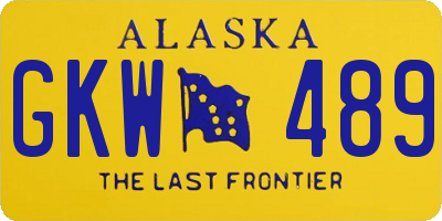 AK license plate GKW489