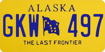 AK license plate GKW497