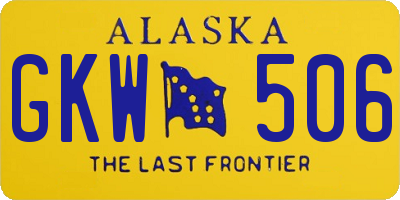 AK license plate GKW506