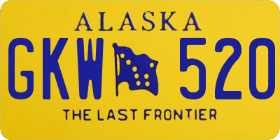 AK license plate GKW520