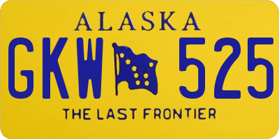 AK license plate GKW525