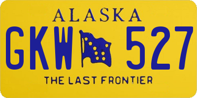 AK license plate GKW527