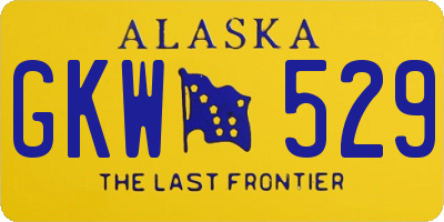 AK license plate GKW529