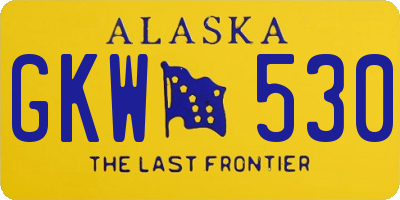 AK license plate GKW530